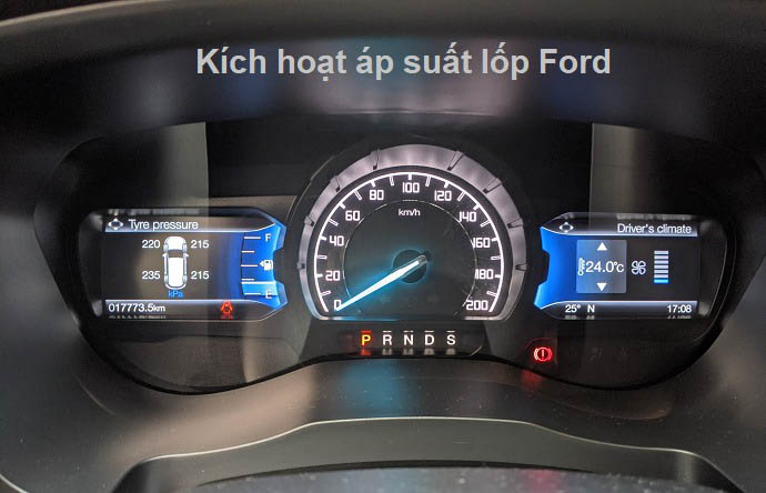 Cảm biến áp suất lốp theo xe FORD tích hợp màn hình ODO 1