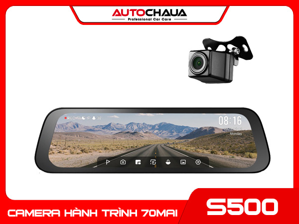 Camera hành trình 70mai S500 dạng gương ghi hình 3K HDR