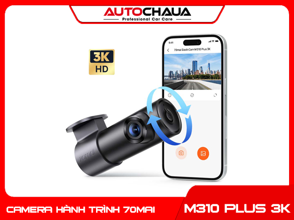 Camera hành trình 70mai M310 Plus 3K ống kính xoay 360